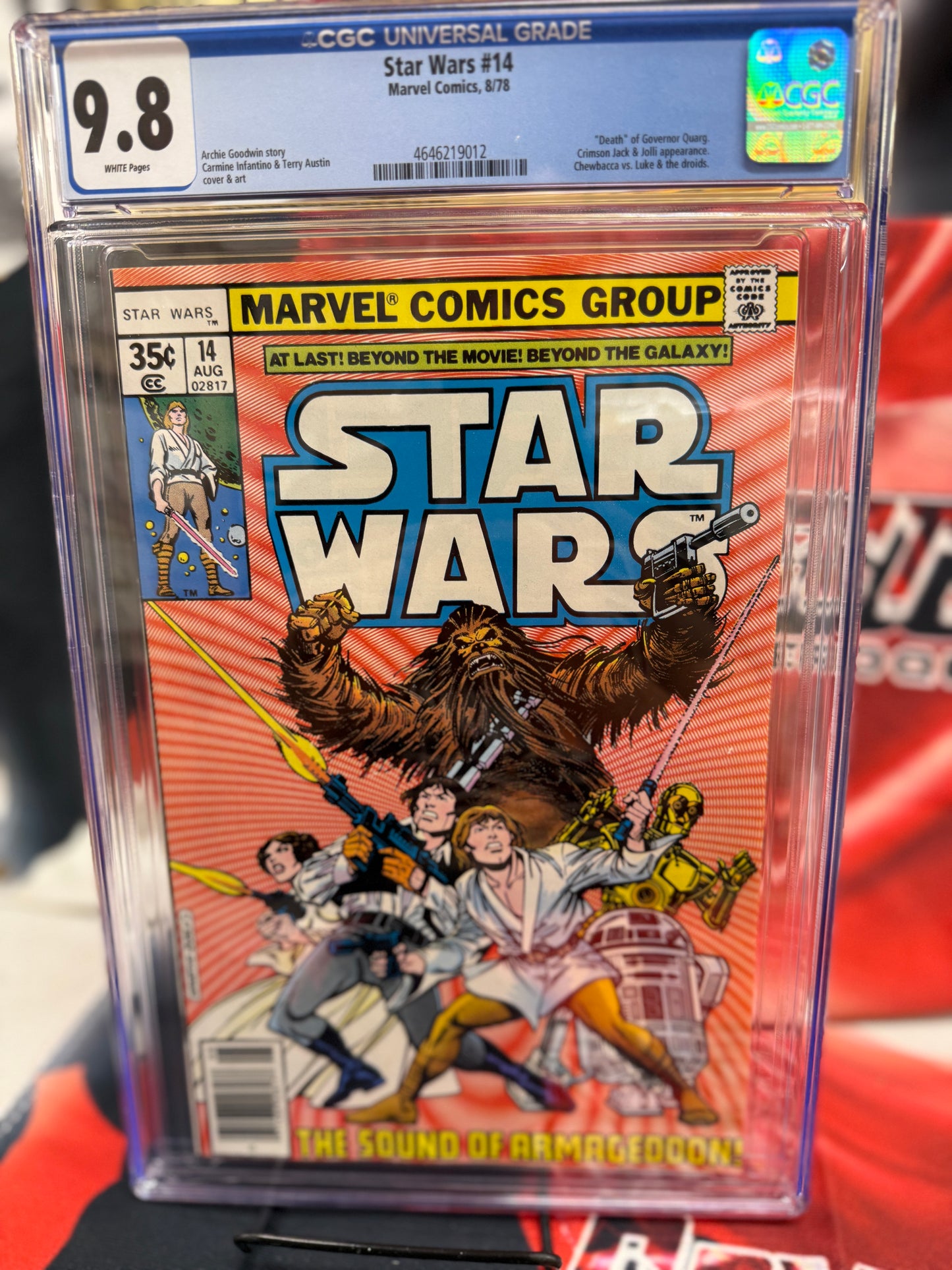 Star Wars #14 CGC 9.8 NM  Newsstand White Pages 1978 Crimson Jack