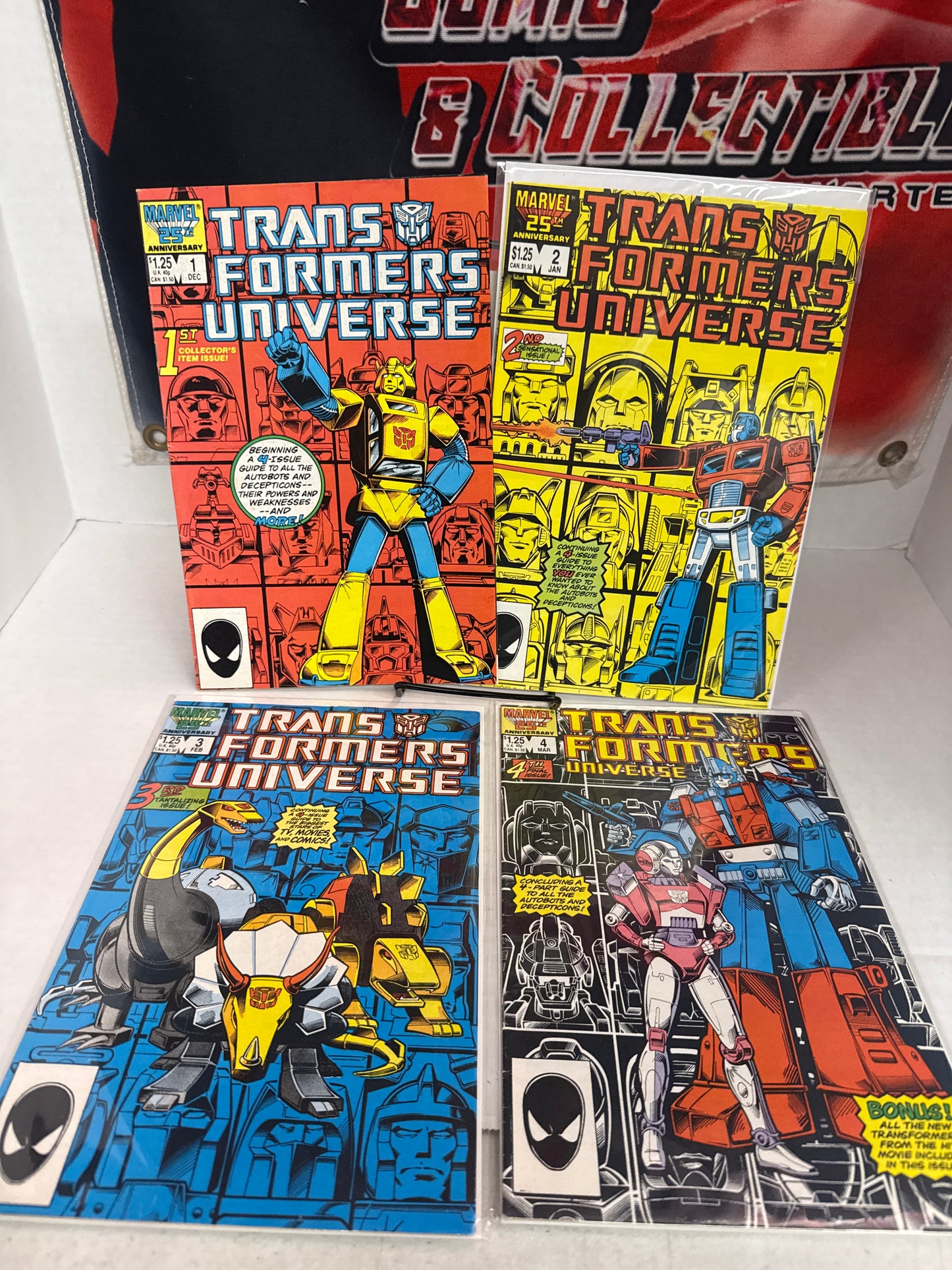 1986-1987 Transformers Universe #1-4 Marvel Comics Complete Set cross posted