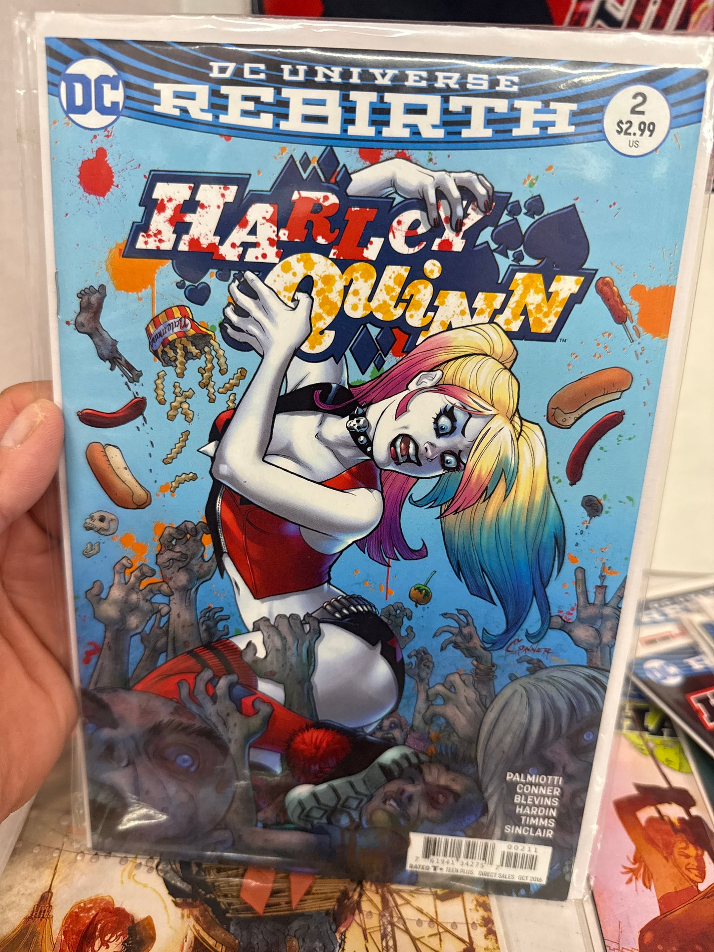 Harley Quinn Rebirth #1-7 With Variants, DC Comics 2016, 3 signed Palmiotti books Cross Posted