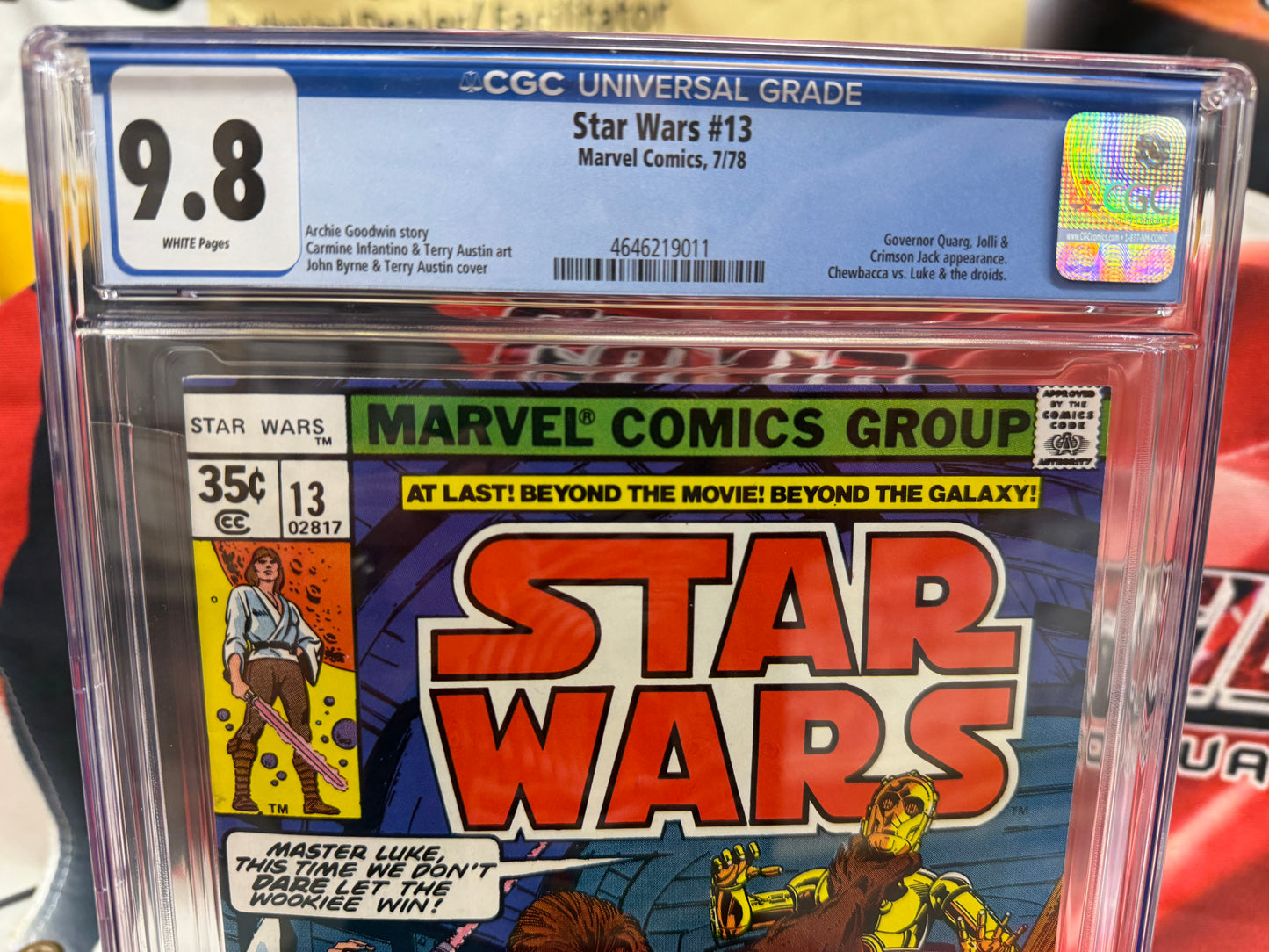🔥STAR WARS #13 1978 CGC 9.8 NM/MT White Pages Chewbacca  Luke Governor Quarg🔥
