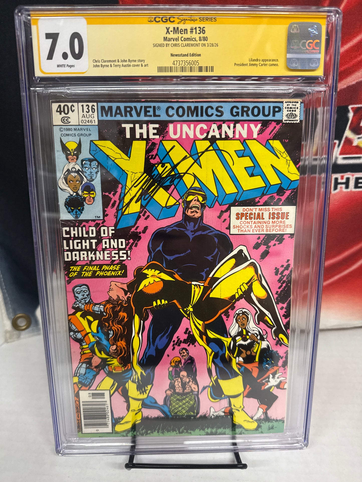 Uncanny X-Men #136 CGC SS 7.0 Signed By Chris Claremont (Marvel, 1980) cross posted