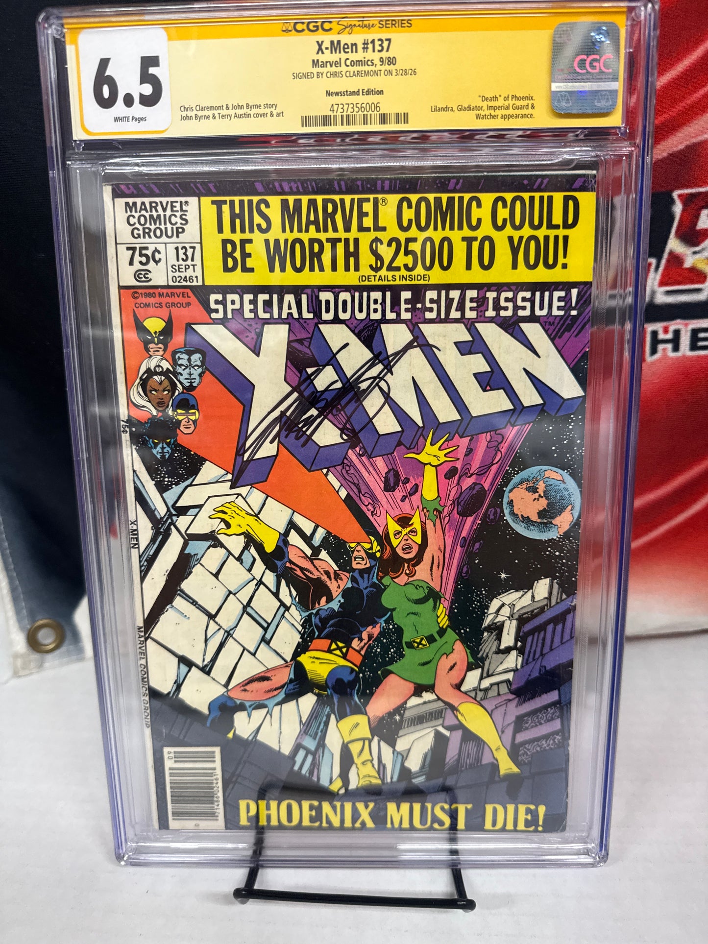 X-Men #137 CGC SS 6.5 Signed Chris Claremont Phoenix Must Die Key Newsstand cross posted