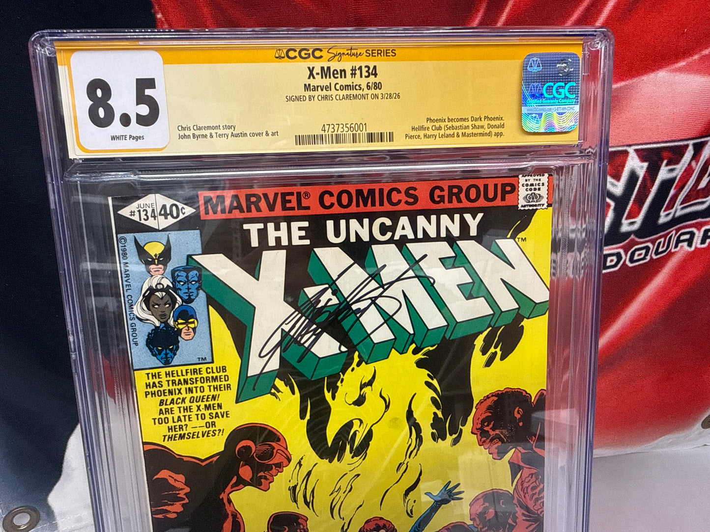 X-Men # 134 CGC Signature Series 8.5 Signed By Chris Claremont cross posted