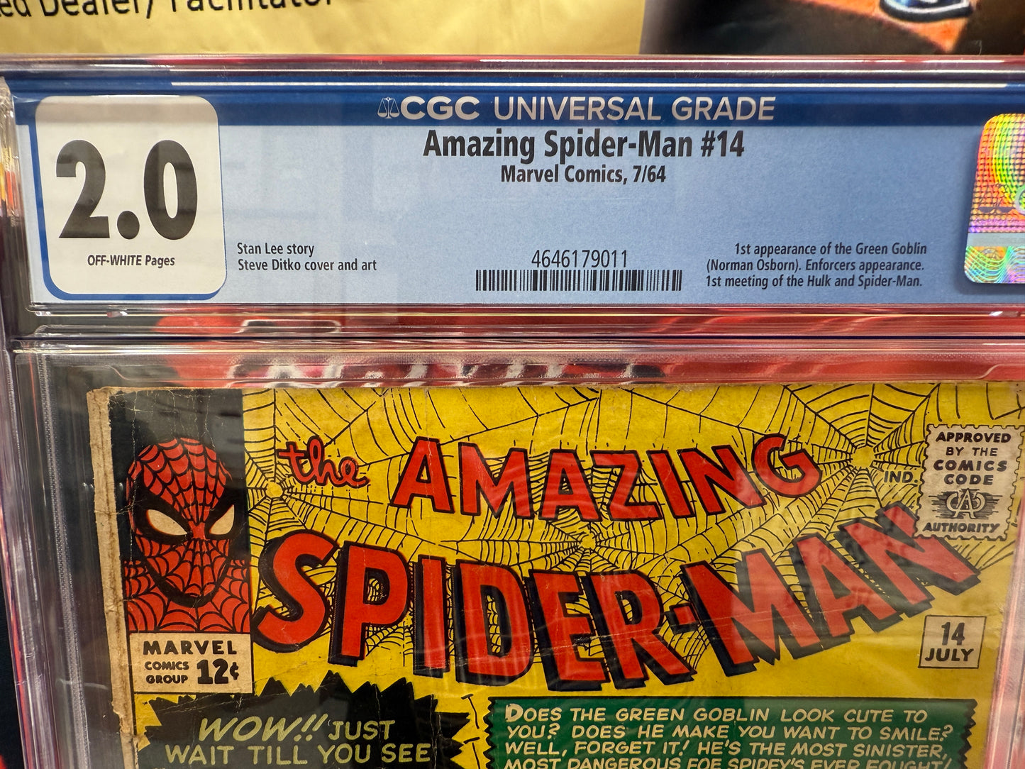 1964 Marvel Comics Amazing Spider-Man 14 CGC 2.0. 1st Green Goblin Appearance