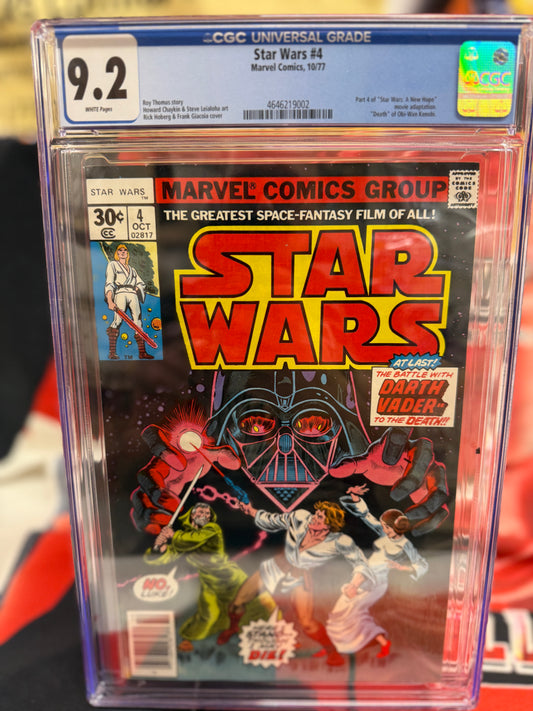 Star Wars #4 CGC 9.2 New Hope Movie Adaptation 1st printing (1977) Obi-Wan death