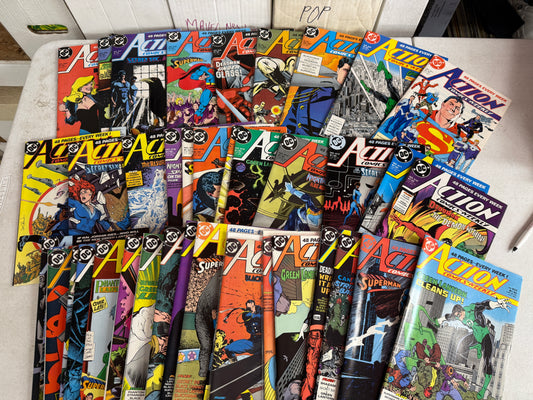 ACTION COMICS WEEKLY COMPLETE SET 601-642  [1-42]  48-PAGES  DC  1988  NICE!!!