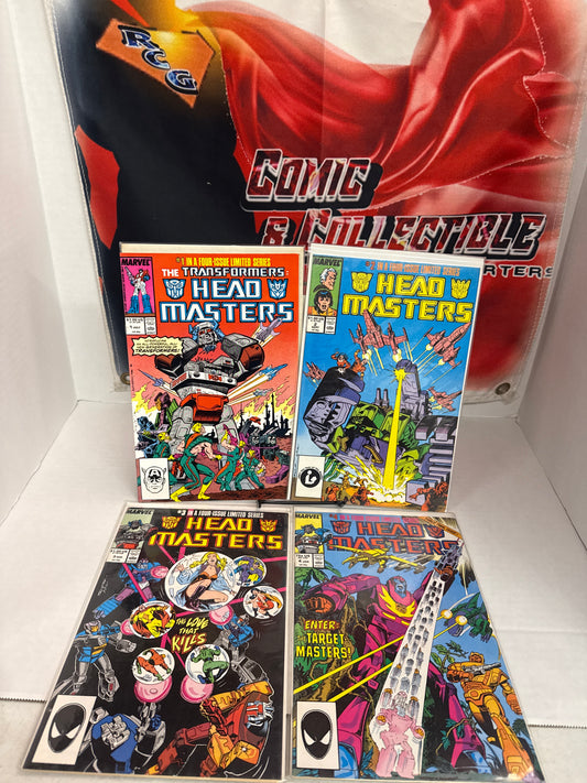 TRANSFORMERS HEAD MASTERS #1-4 (Marvel Comics 1987) FULL SET Cross Posted