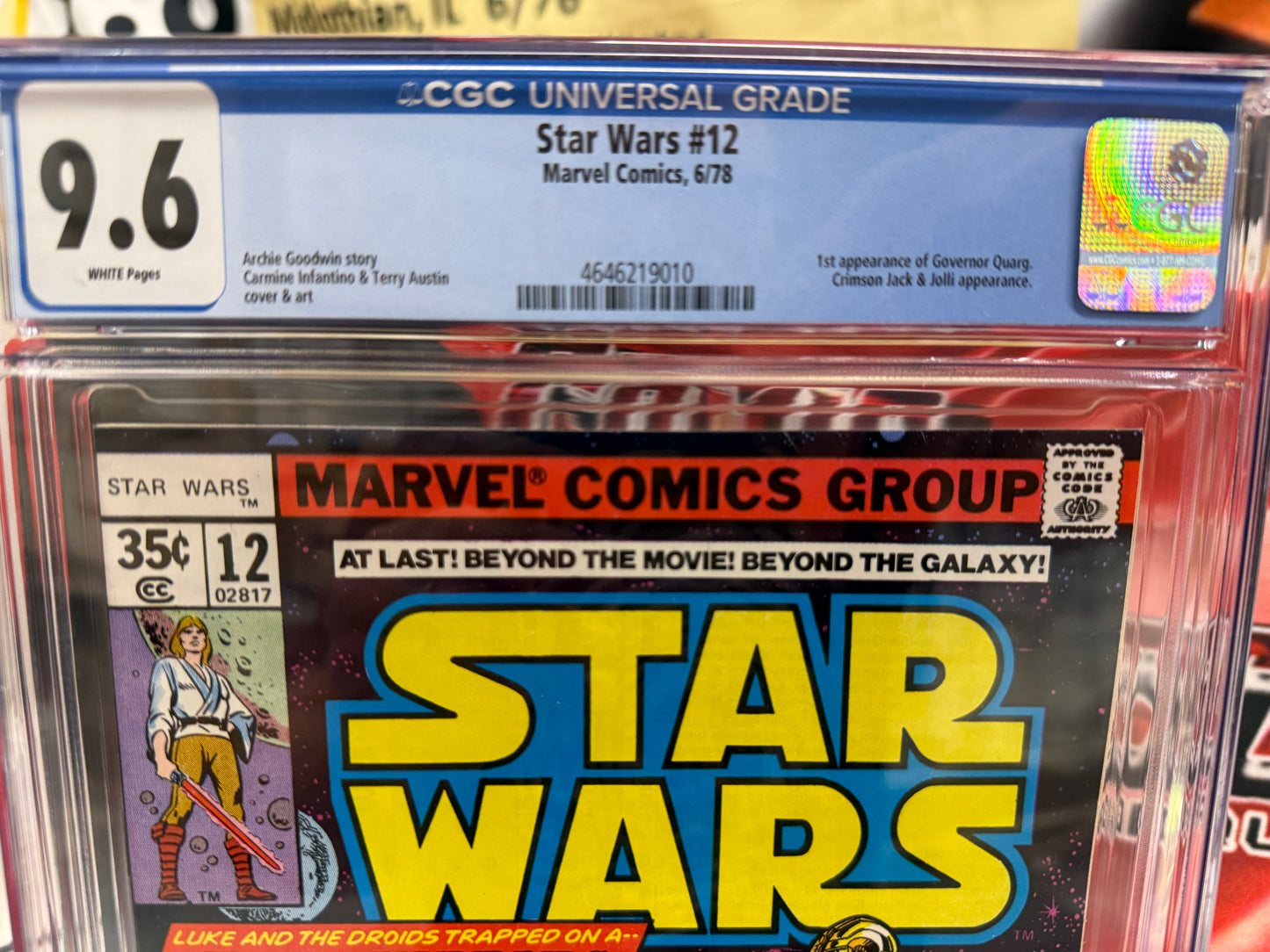 Star Wars #12 CGC 9.6 1978 Marvel Comics 1st App Governor Quarg