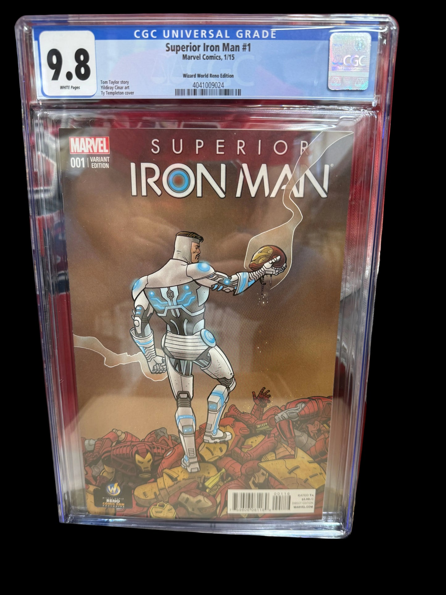 Superior Iron Man #1 Wizard World Reno Edition CGC NM+ 9.8 White Pgs