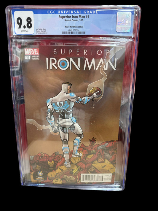 Superior Iron Man #1 Wizard World Reno Edition CGC NM+ 9.8 White Pgs
