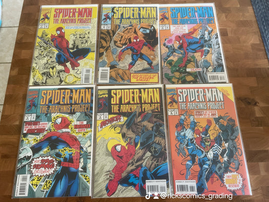 Spider-Man the Arachnis Project 1-6 all high grade 1994! Marvel set run