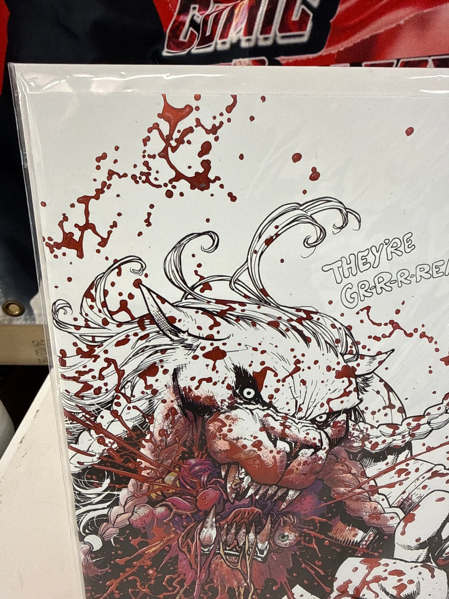 Invincible #19 Red Spot Foil NYCC Sketch Cover Battle Beast Variant