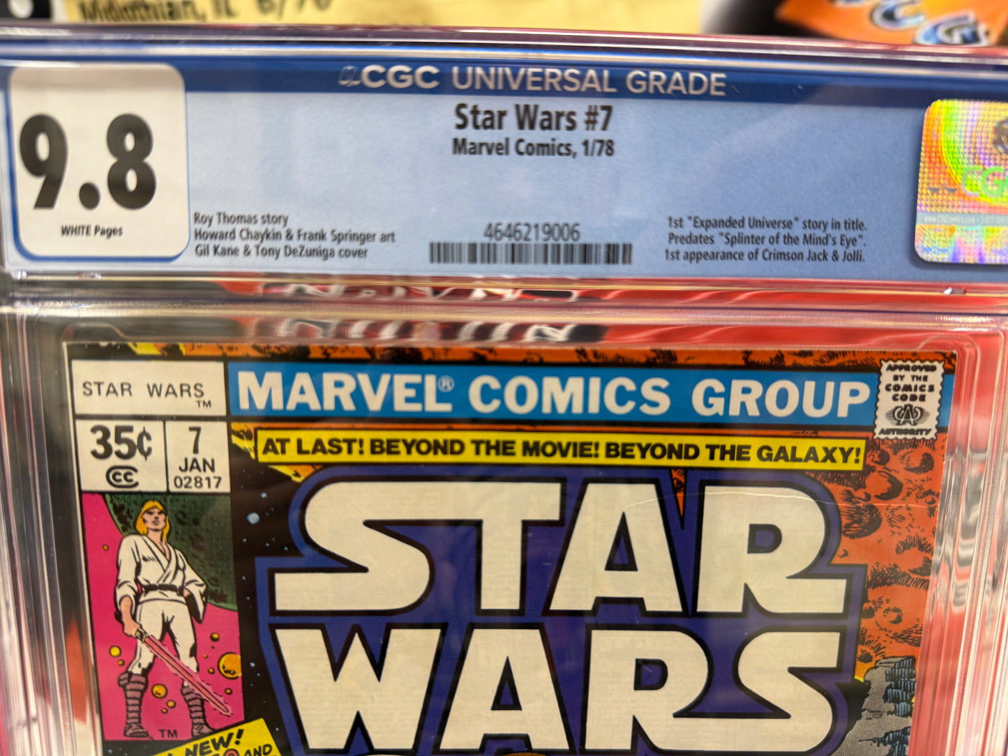 STAR WARS #7 CGC 9.8 WP NM/MT Marvel Comic 1978 Jedi Vader Expanded Universe v1