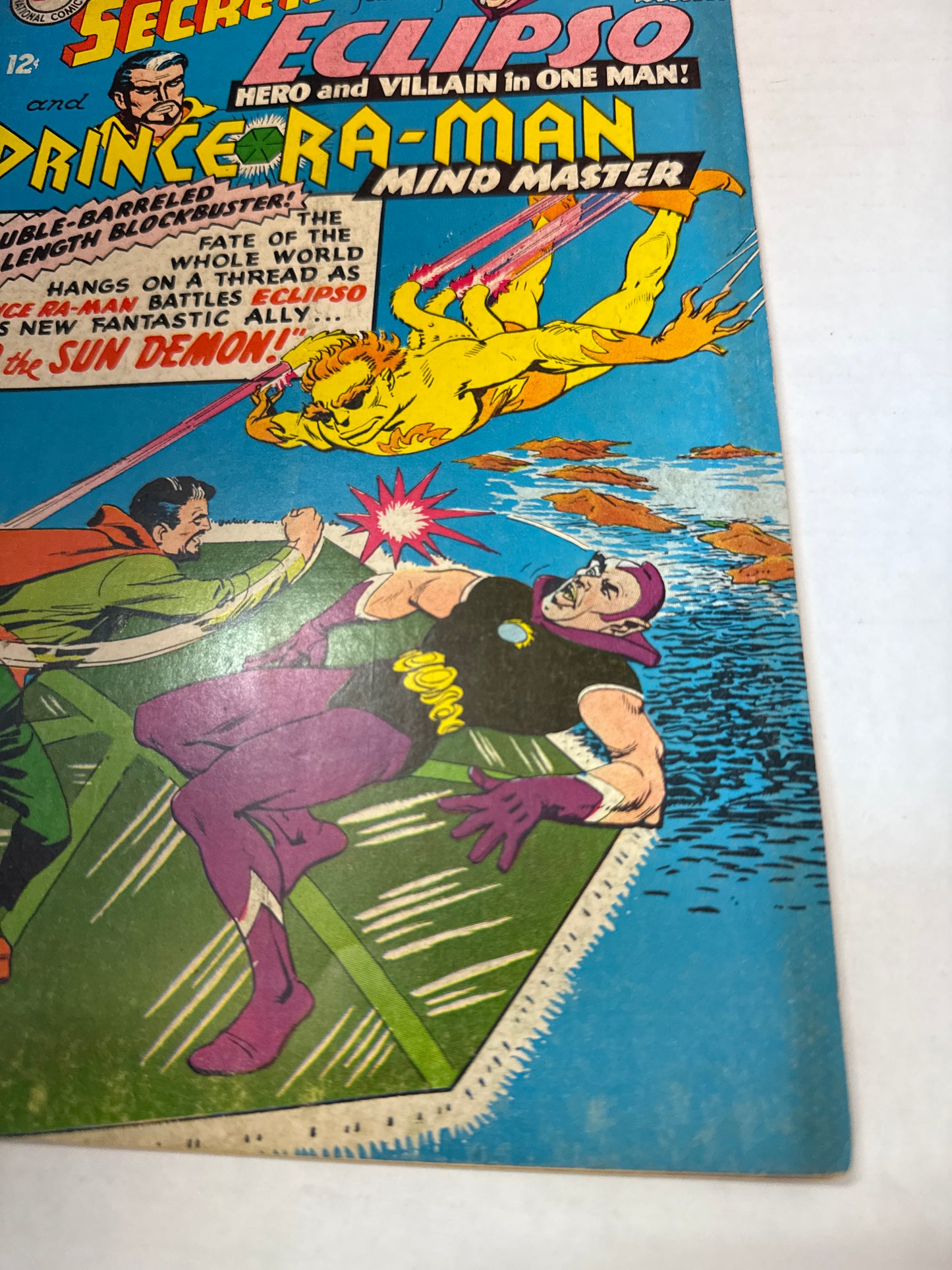 DC: HOUSE OF SECRETS #76, ECLIPSO & HELIO (THE SUN DEMON) VS PRINCE RA-MAN, 1966 Cross Posted