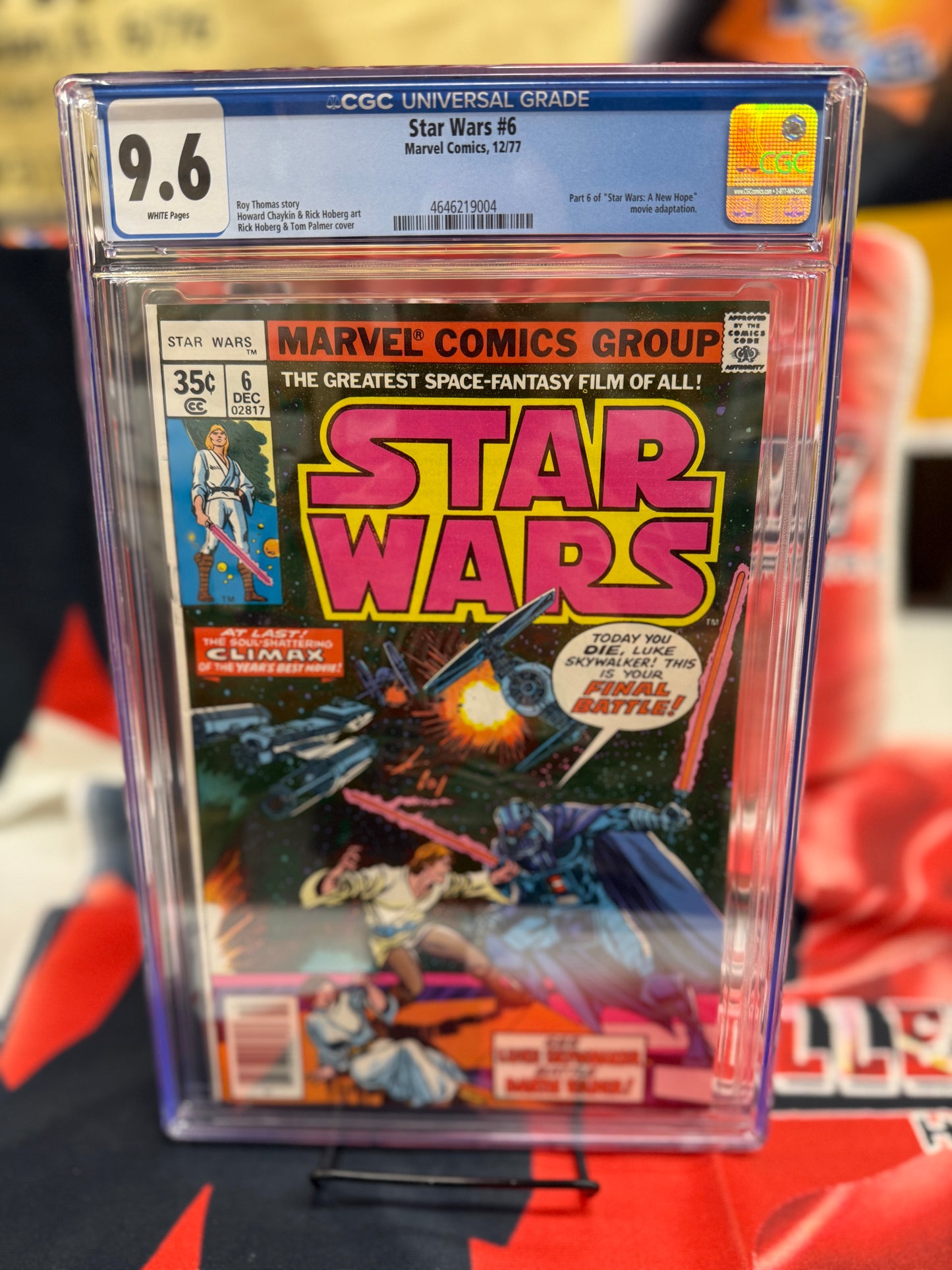 Star Wars #6 CGC 9.6 NM+ Marvel Comics Darth Vader vs. Luke A New Hope 12/77