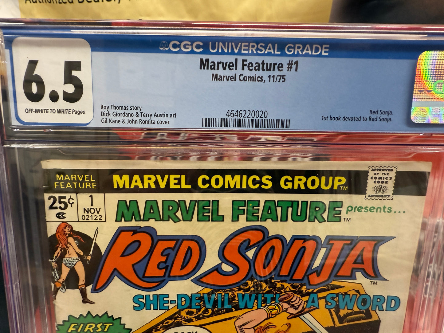 Marvel Feature Presents Red Sonja She-Devil With A Sword #1 Nov 1975 6.5 F+