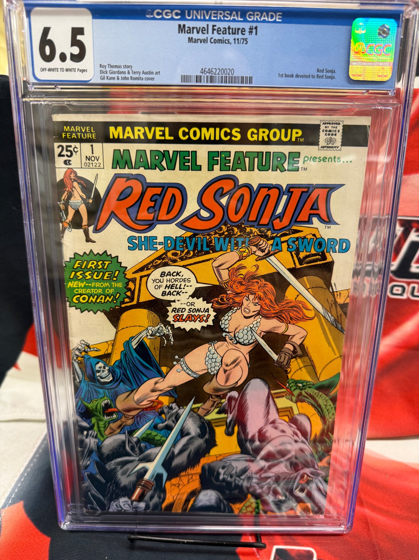 Marvel Feature Presents Red Sonja She-Devil With A Sword #1 Nov 1975 6.5 F+