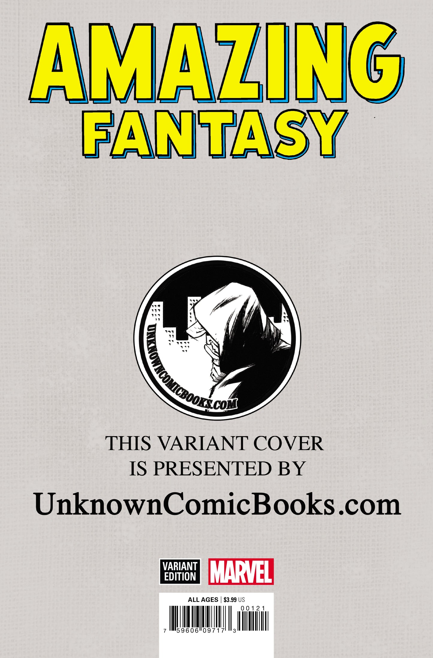 AMAZING FANTASY #15 FACSIMILE EDITION UNKNOWN COMICS EXCLUSIVE HOMAGE (10/09/2019)