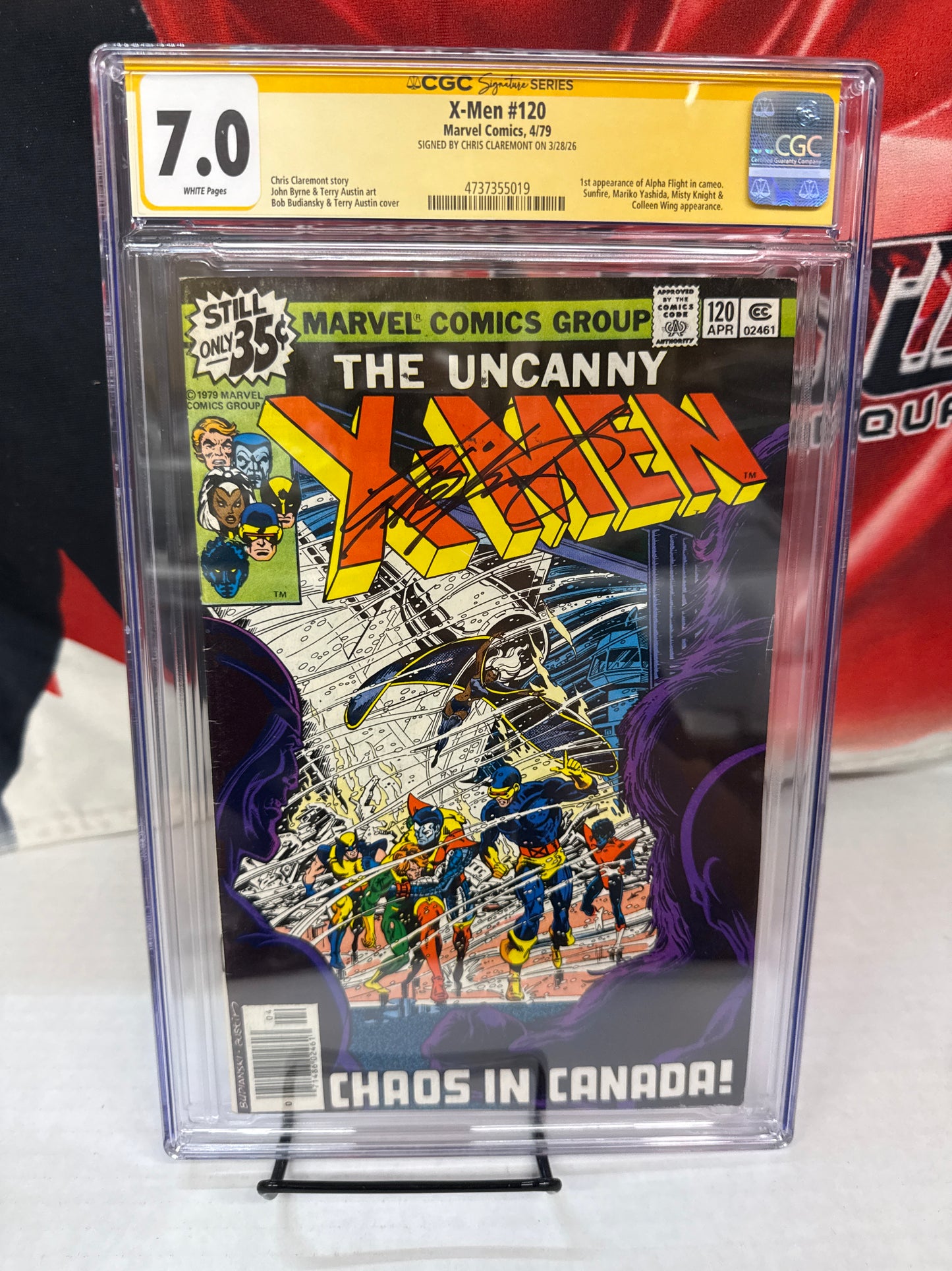 Uncanny X-Men #120 CGC 7.0 SS signed Chris Claremont