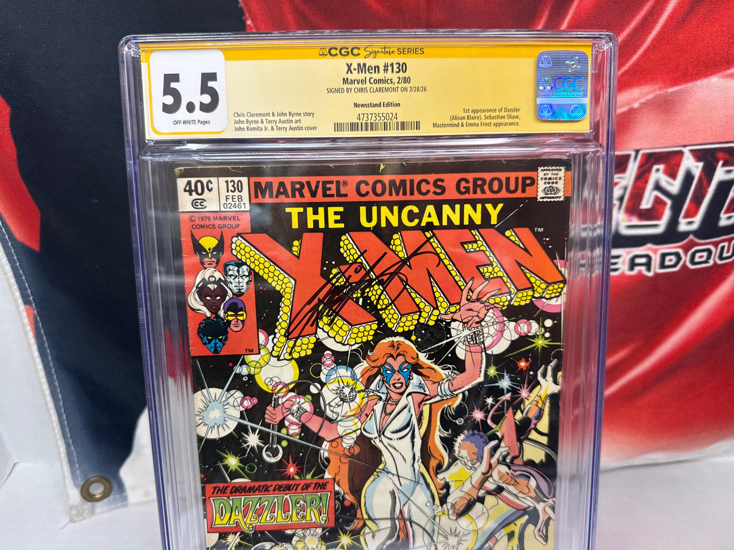 X-Men #130 FN- 5.5 CGC Newsstand signed by Claremont / Byrne! 1st Dazzler! Cross posted
