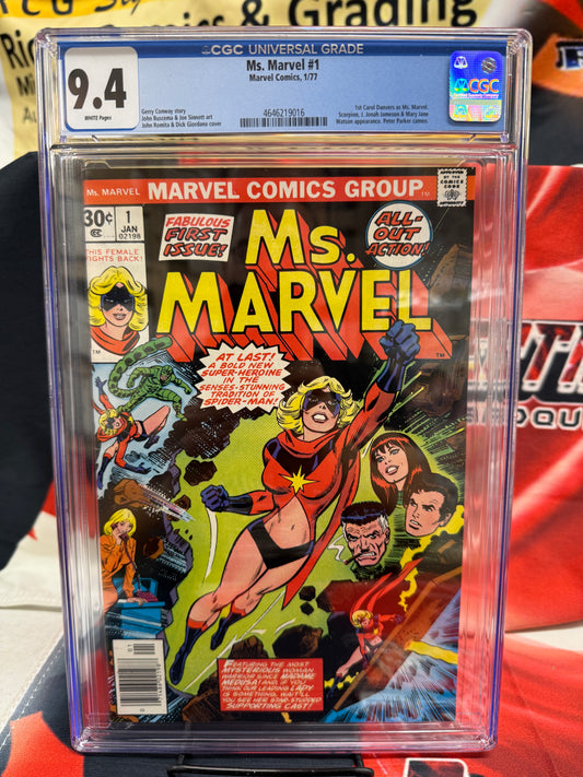 Ms Marvel #1 | CGC 9.4 WP | 1st Carol Danvers Ms Marvel | Marvel Comics 1977
