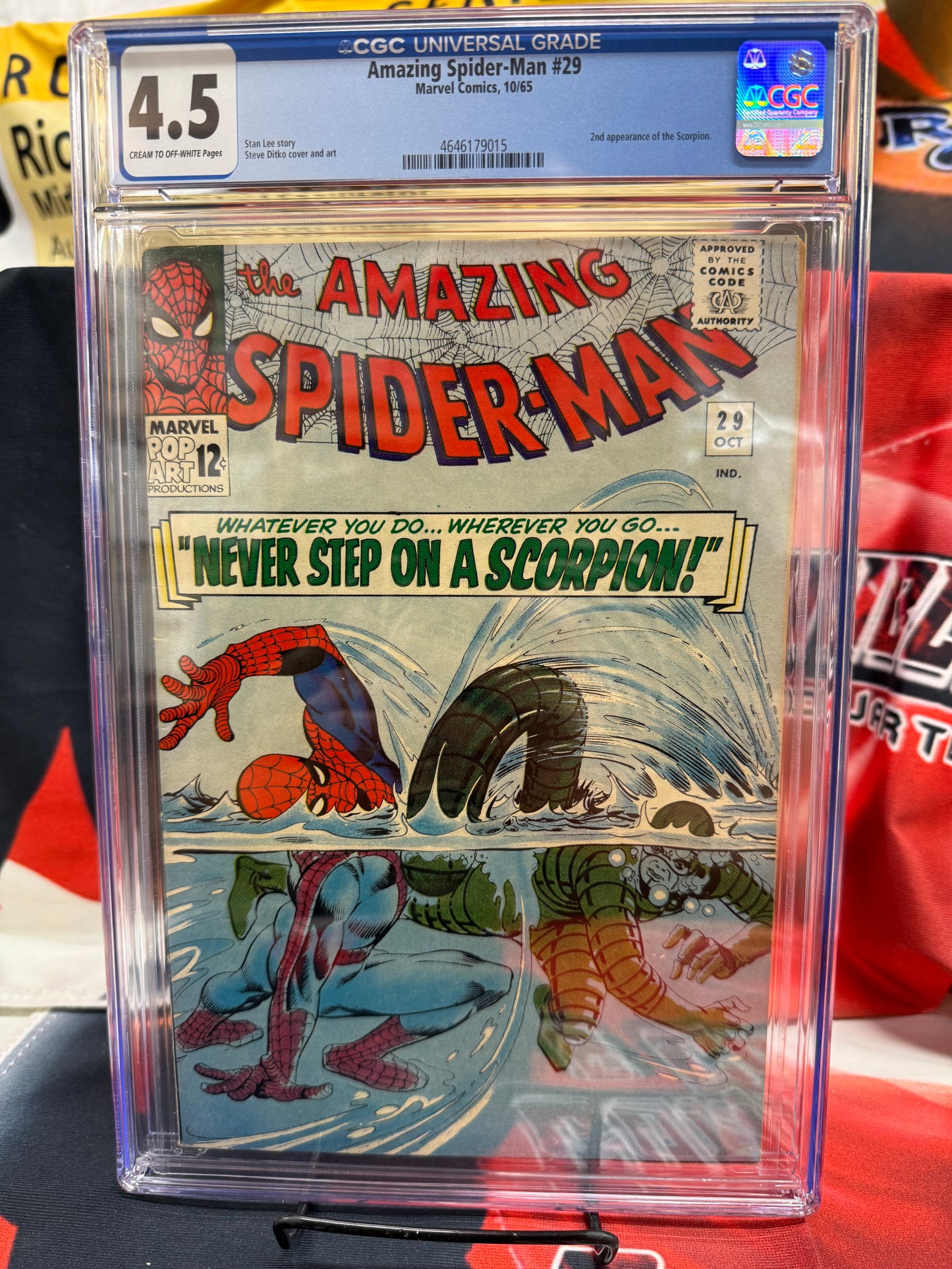 The Amazing Spider-man Comic Book #29 Mid Grade CGC 4.5 1965 KEYMarvel Scorpion