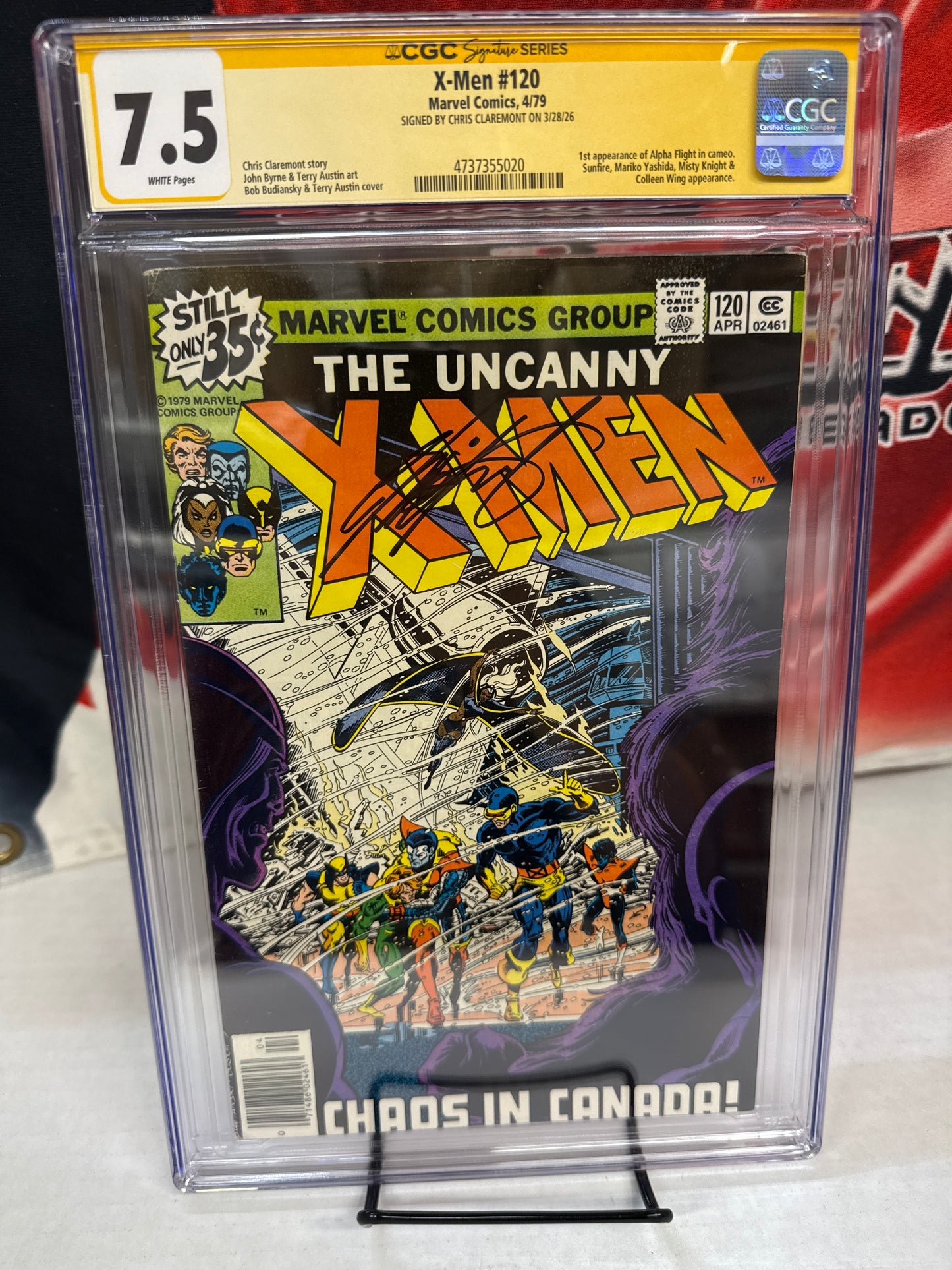 Uncanny X-Men #120 CGC 7.5 SS signed Chris Claremont