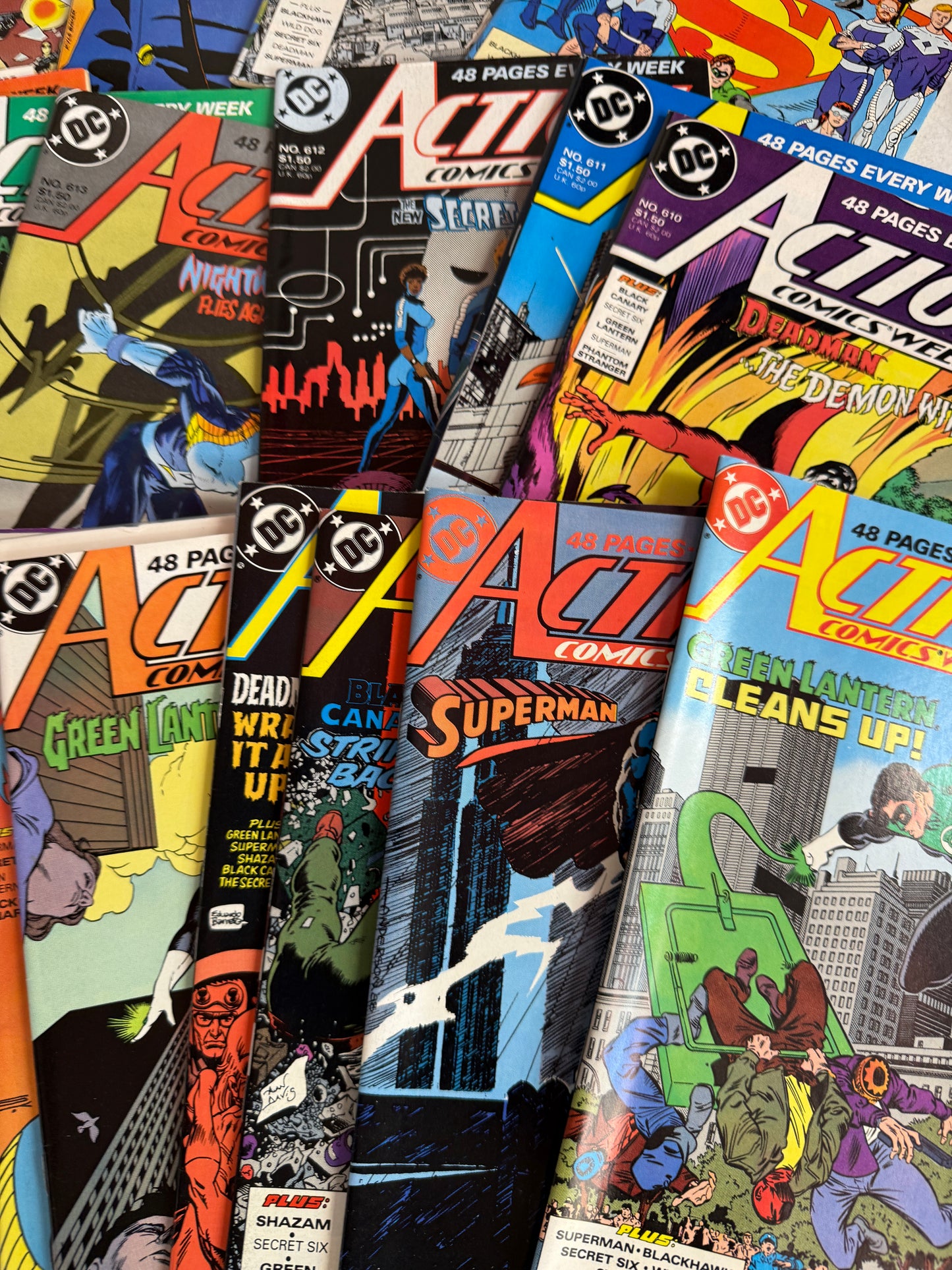 ACTION COMICS WEEKLY COMPLETE SET 601-642  [1-42]  48-PAGES  DC  1988  NICE!!!