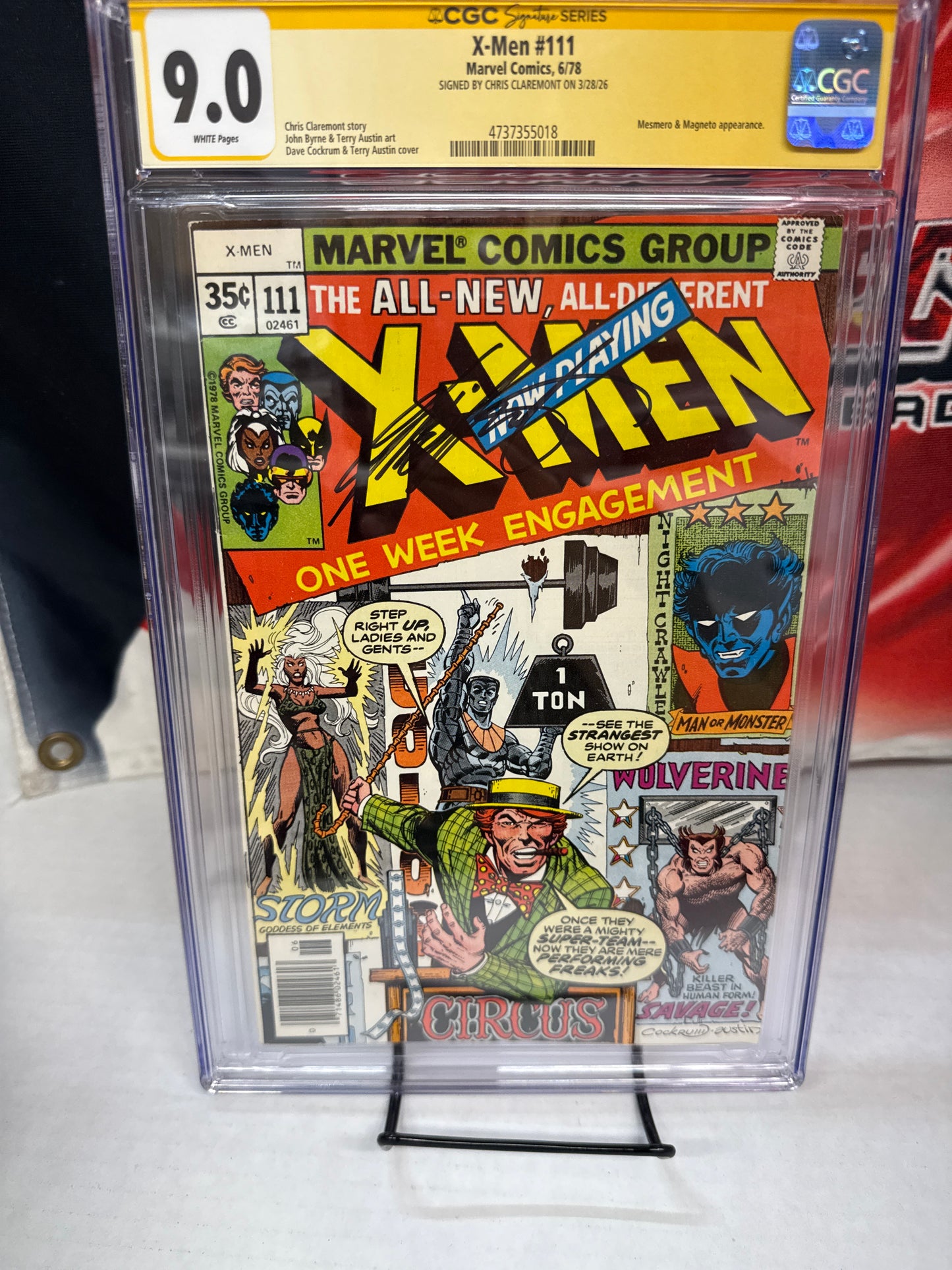Uncanny X-Men #111 CGC 9.0 SS signed by Chris Claremont