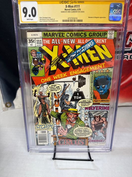 Uncanny X-Men #111 CGC 9.0 SS signed by Chris Claremont cross posted