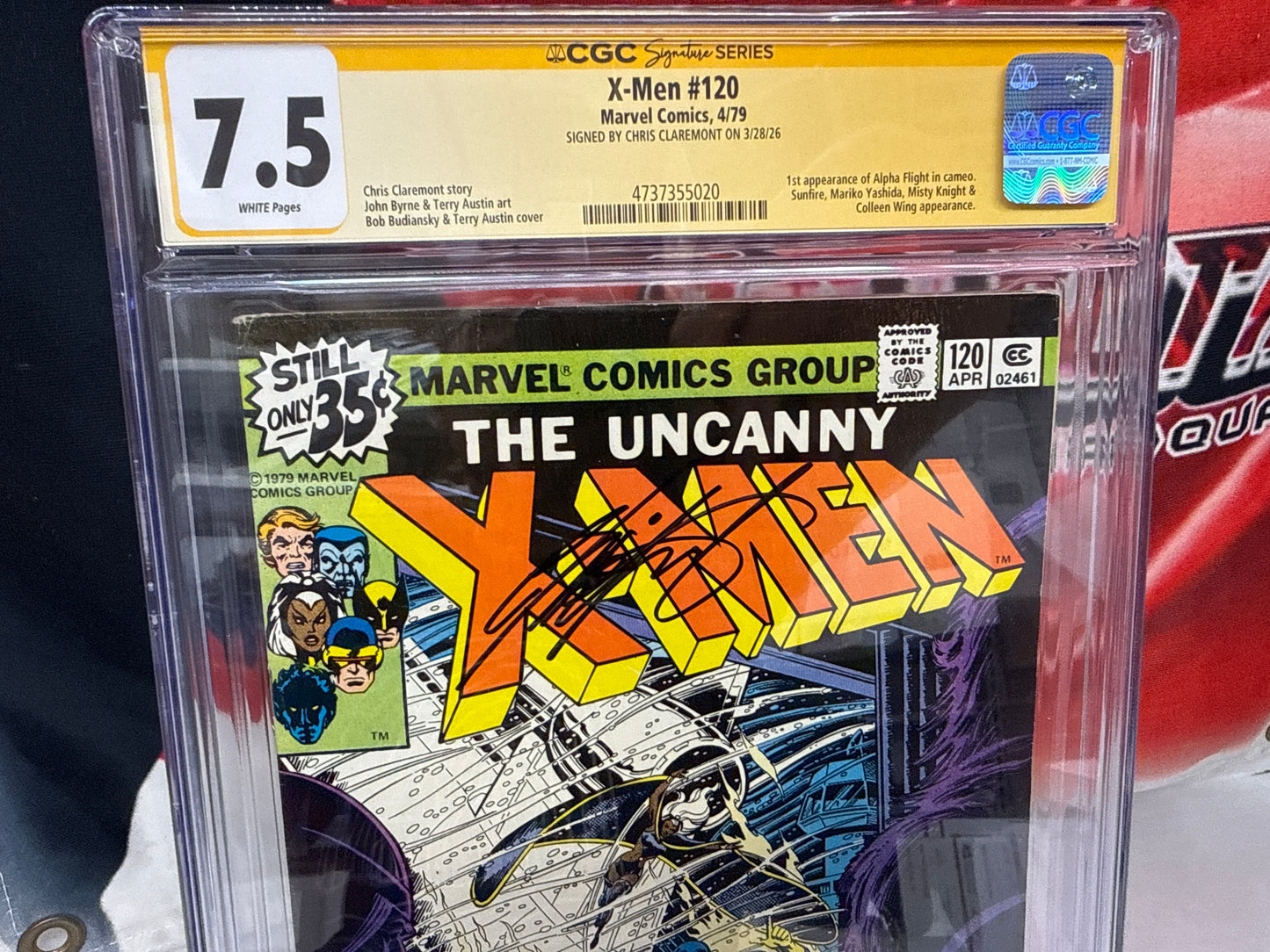 Uncanny X-Men #120 CGC 7.5 SS signed Chris Claremont