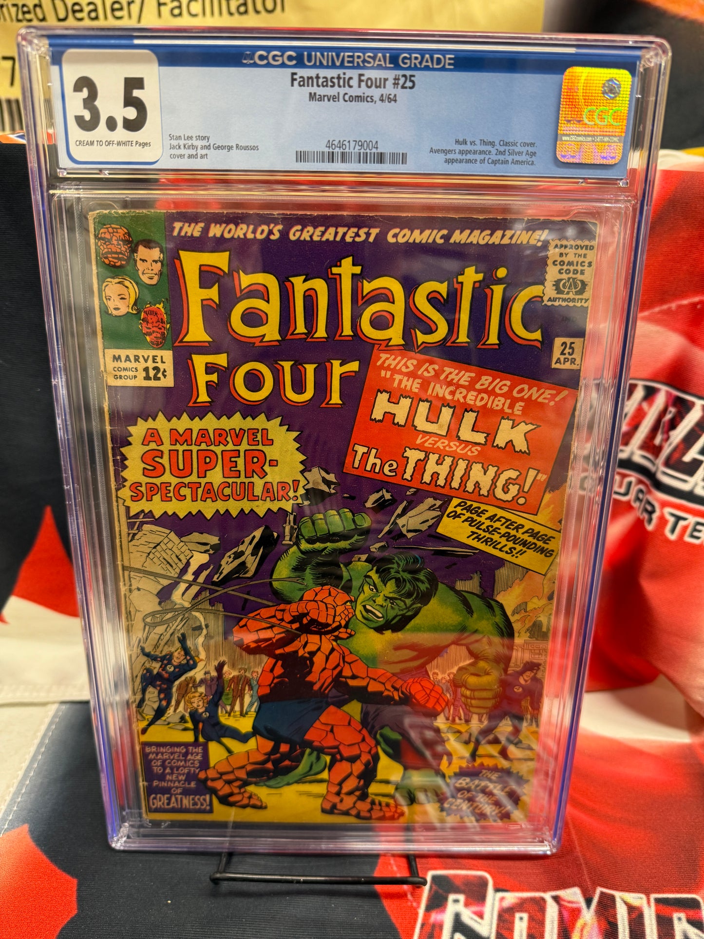 Fantastic Four #25 (1964) CGC 3.5 🔑 Thing v. Hulk, Marvel Comics Silver Age