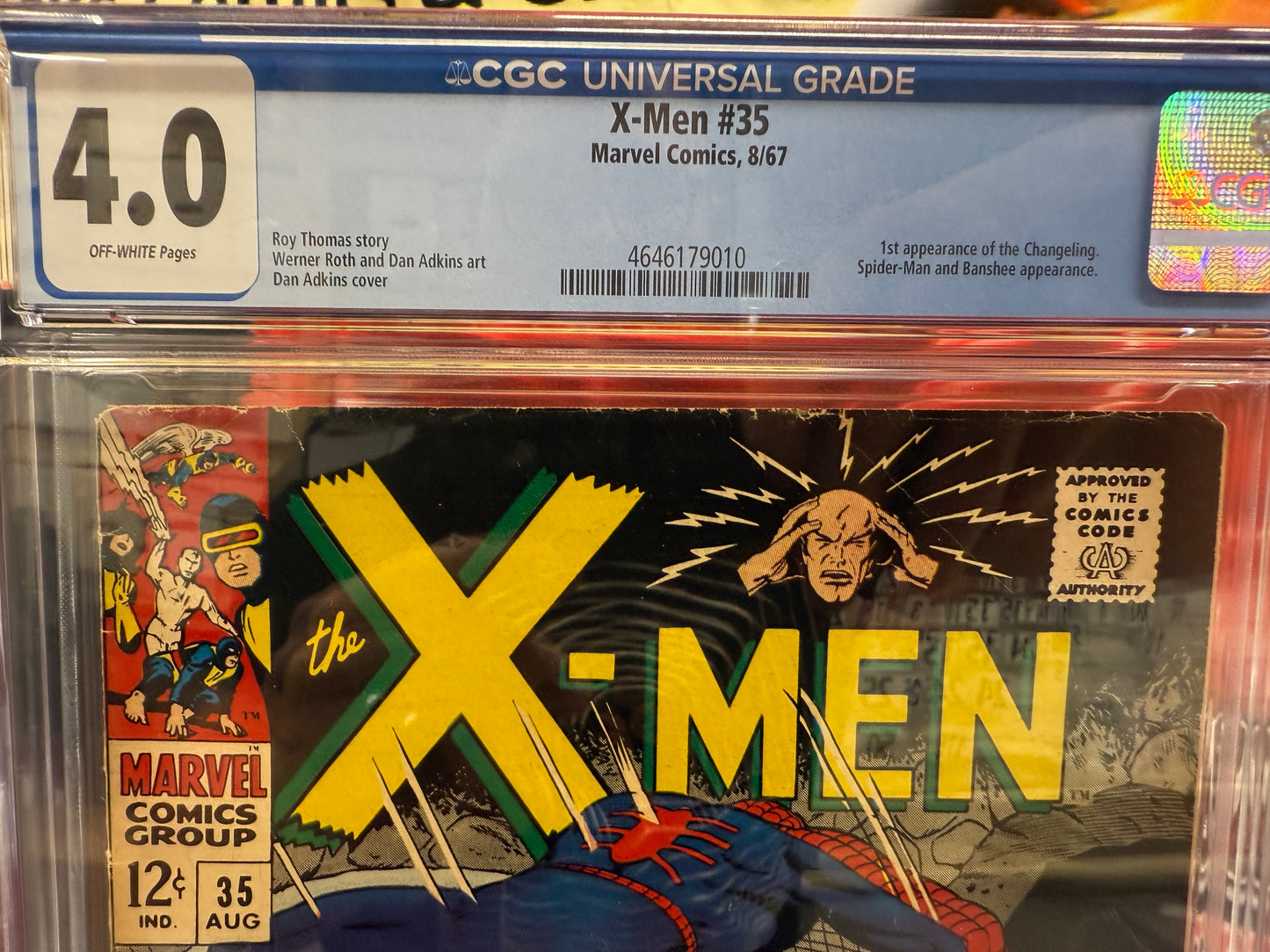 X-Men 35 Cgc 4.0-Off White 1st Changeling Marvel 1967