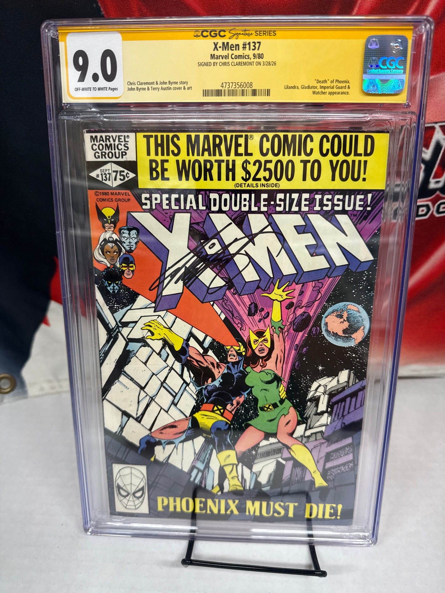 X-Men #137 CGC SS 9.0 Signed Chris Claremont Phoenix Must Die Key Direct cross posted