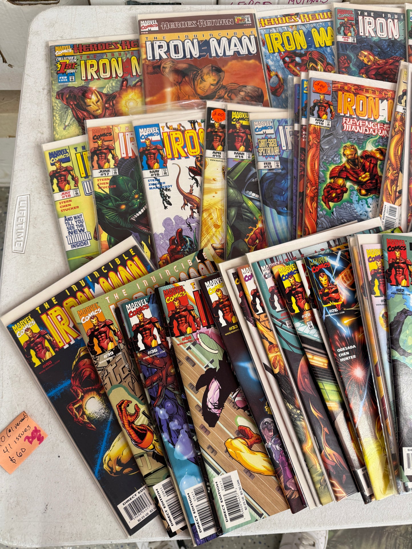 Complete Run Iron Man 1-40 With Variant 1998 Avengers Hulk Doctor Doom Thor