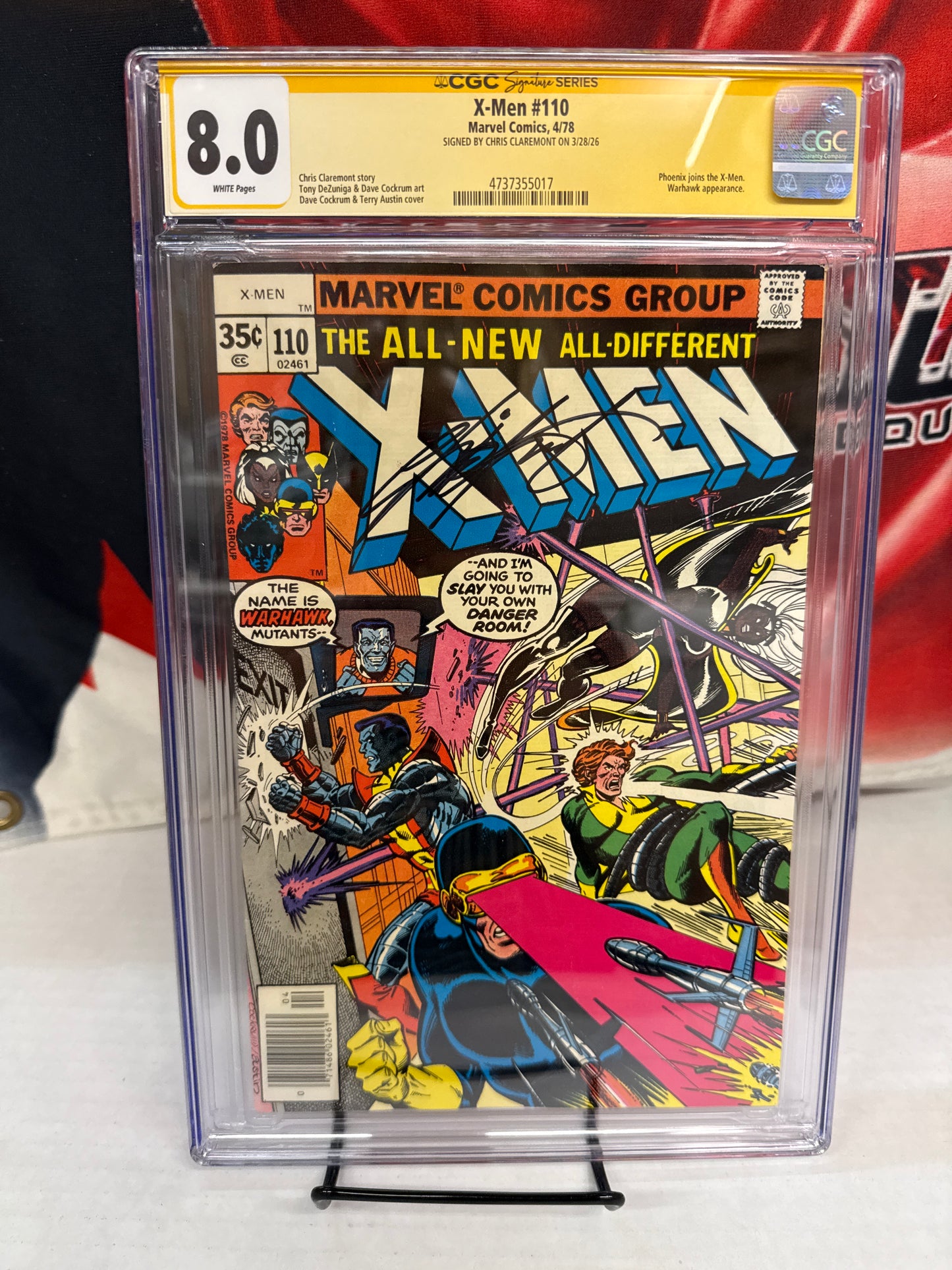 PHOENIX JOINS X-MEN #110 CGC 8.0 SS Chris Claremont Signed Marvel 1978