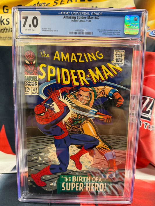 Amazing Spider-man #42 Silver age 1st Mary Jane Face Key CGC 7.0 FVF Beauty Wow