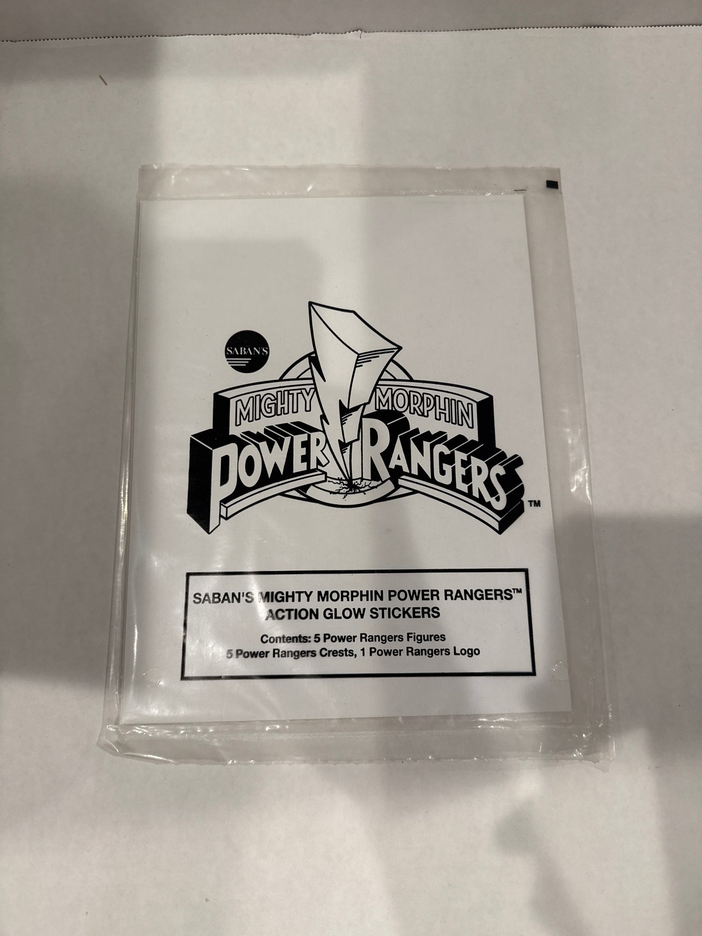 Mighty Morphin Power Rangers Action Glow Stickers (Avon) NEW IN BAG VINTAGE 90s