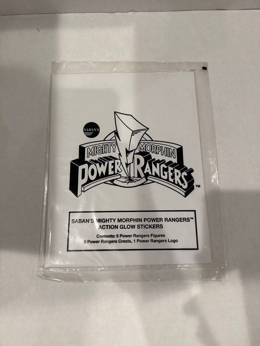 Mighty Morphin Power Rangers Action Glow Stickers (Avon) NEW IN BAG VINTAGE 90s