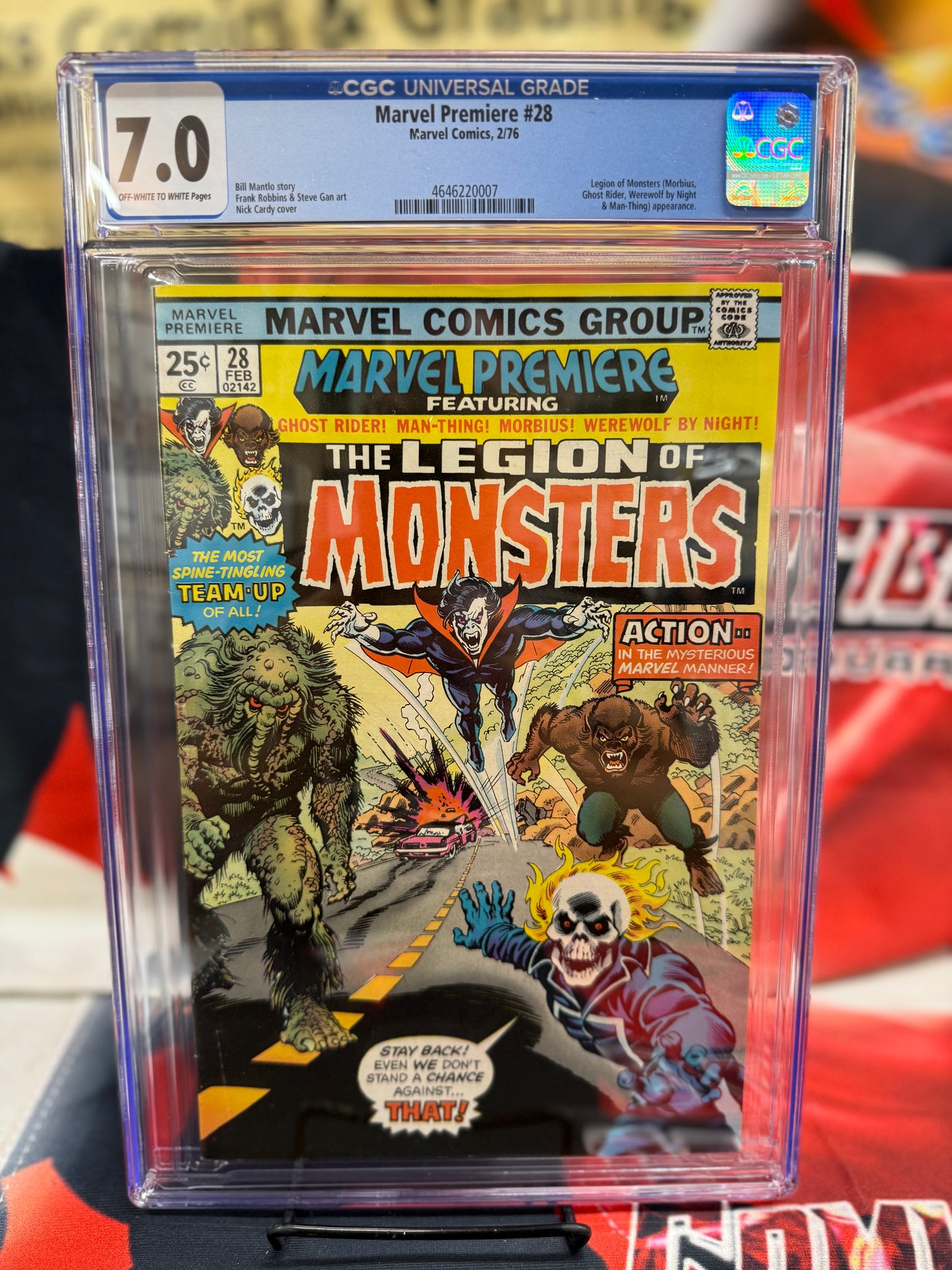 MARVEL PREMIERE #28 1st LEGION OF MONSTERS Team 1976 Morbius Ghost Rider CGC 7.0