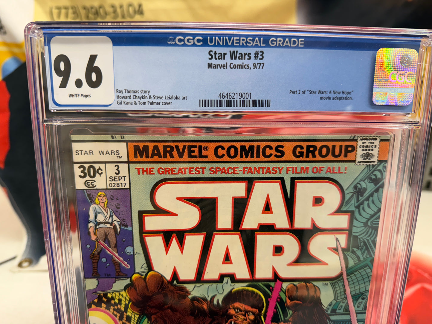 Star Wars # 3 CGC 9.6 ~ 1st Cover App. of Han Solo & Chewbacca ~ 1977