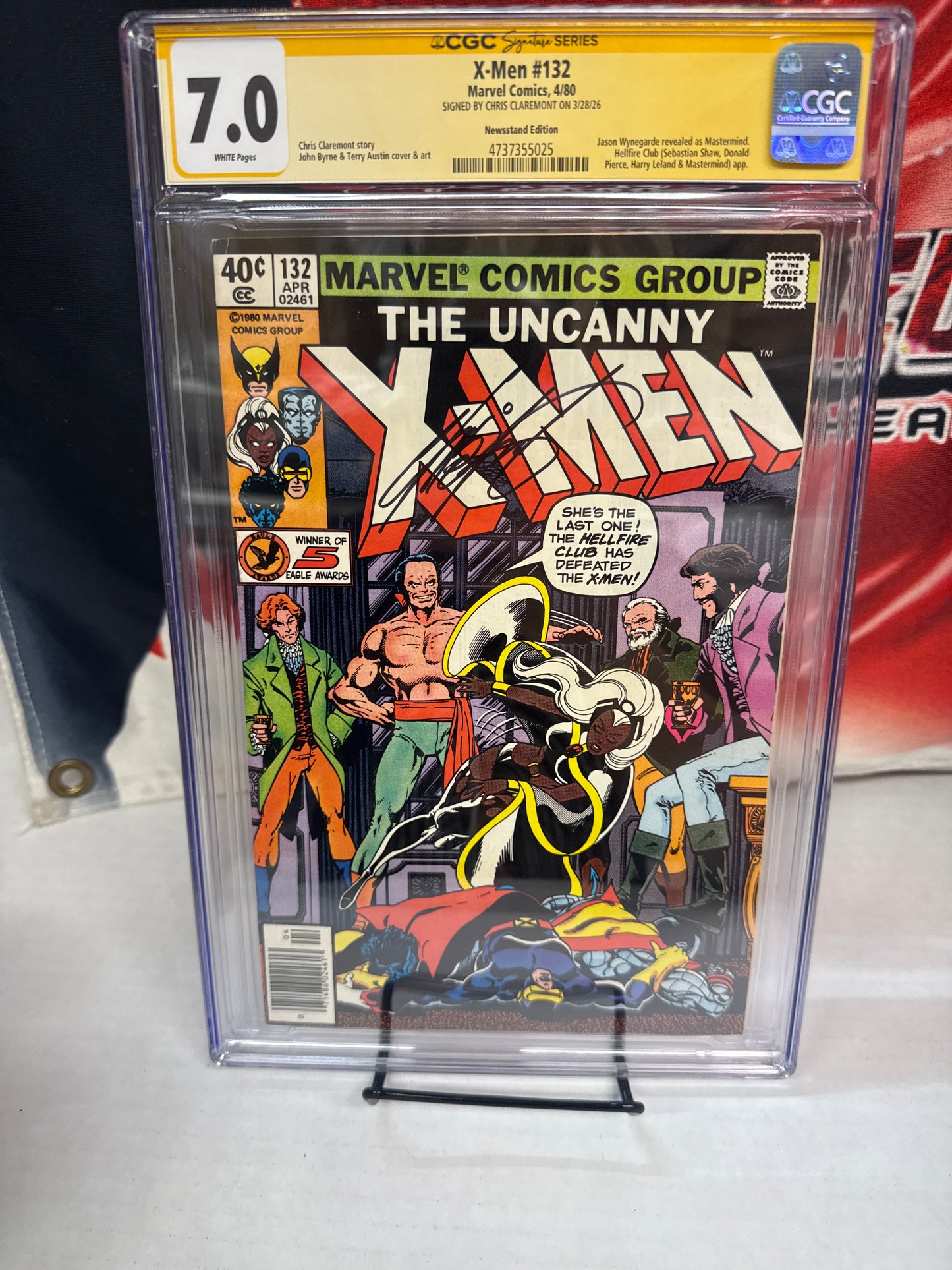 X-Men #132 (1980) CGC 7.0 - SIGNED CHRIS CLAREMONT !! Hellfire Club - NEWSSTAND cross posted
