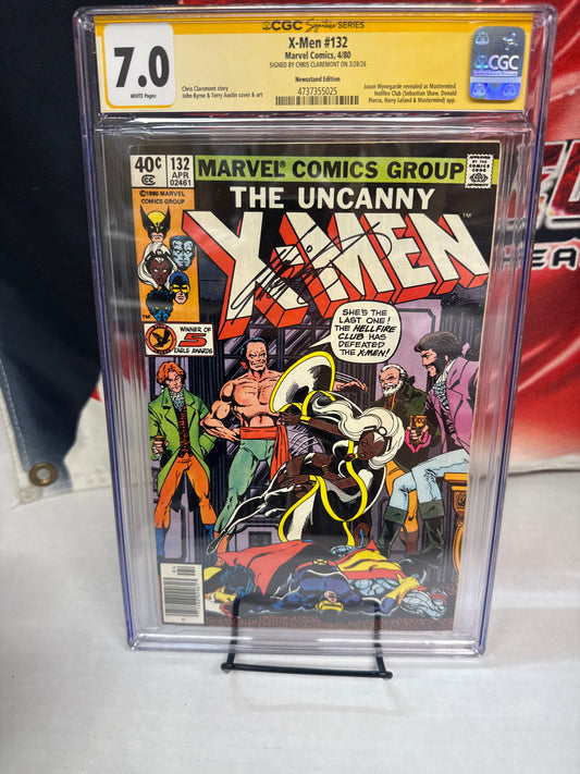 X-Men #132 (1980) CGC 7.0 - SIGNED CHRIS CLAREMONT !! Hellfire Club - NEWSSTAND cross posted