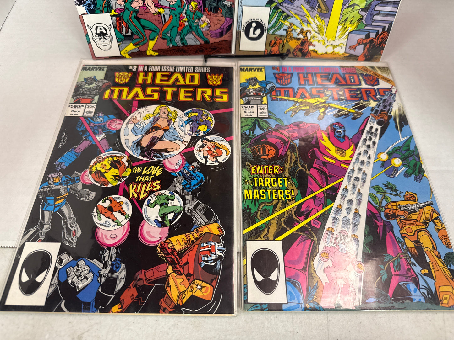TRANSFORMERS HEAD MASTERS #1-4 (Marvel Comics 1987) FULL SET Cross Posted