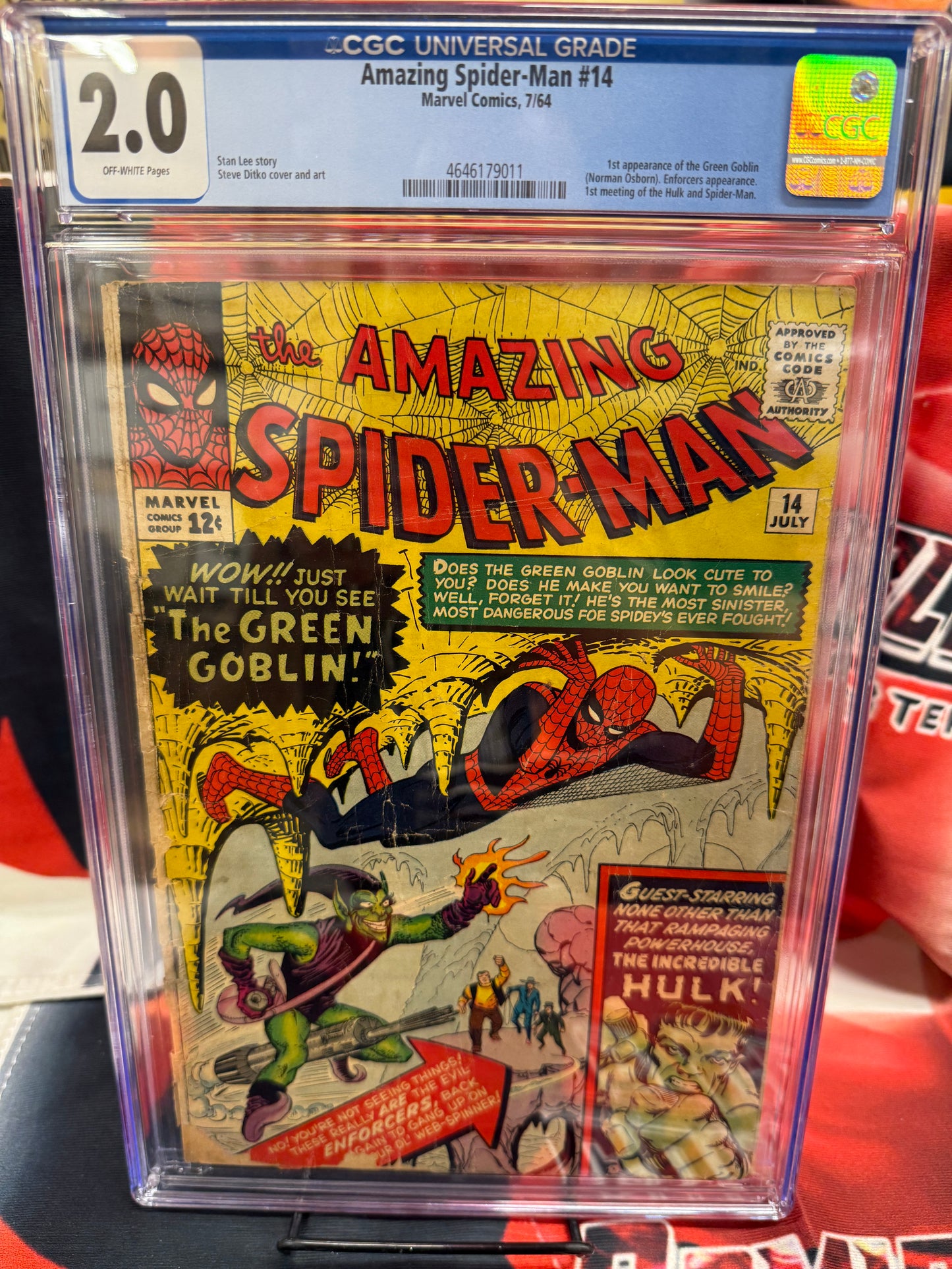 1964 Marvel Comics Amazing Spider-Man 14 CGC 2.0. 1st Green Goblin Appearance