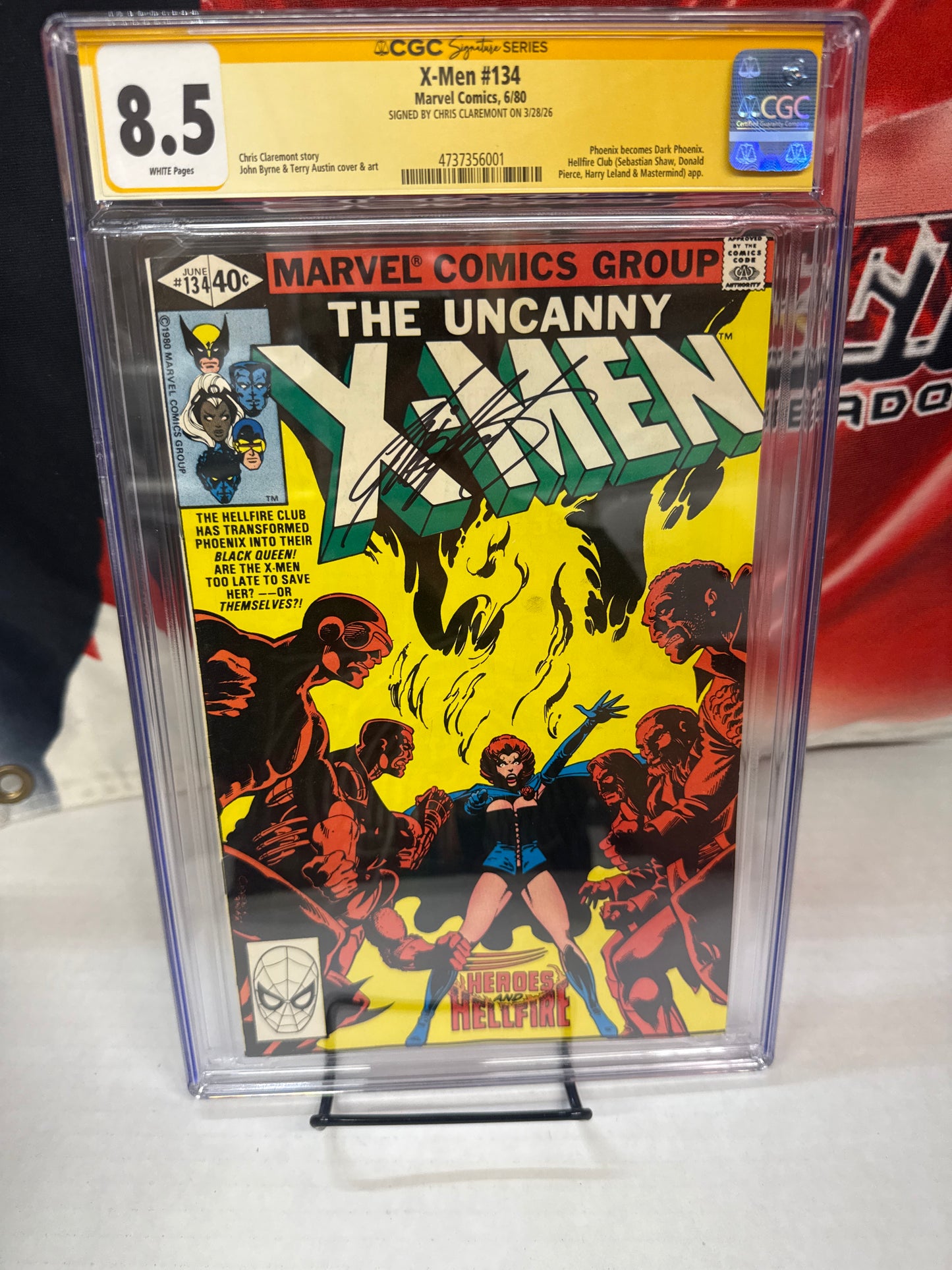 X-Men # 134 CGC Signature Series 8.5 Signed By Chris Claremont cross posted
