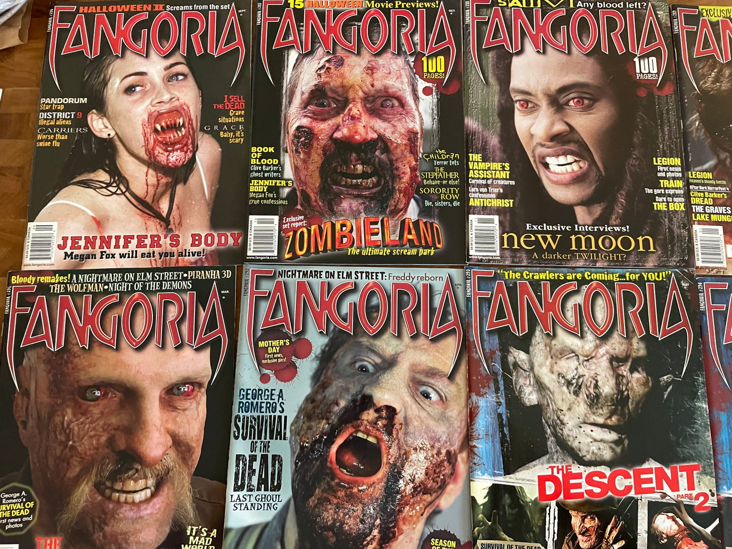 lot of 10 FANGORIA magazine Issues #286-295 Horror