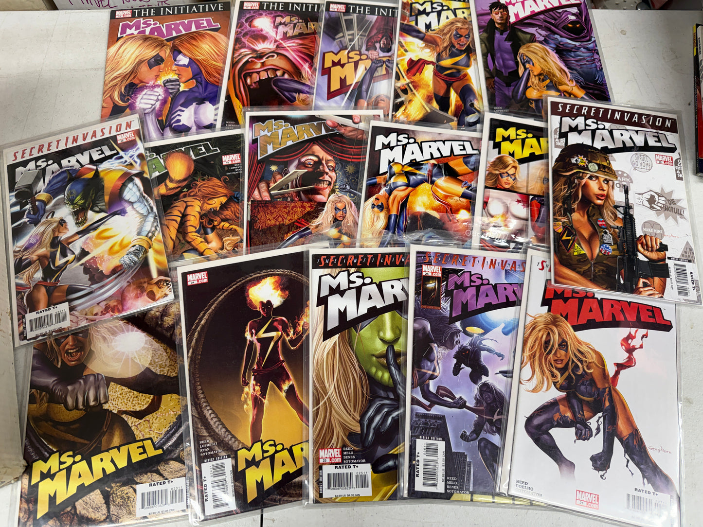 Greg Horn run Ms Marvel #14-29 consecutive 
16 issues
