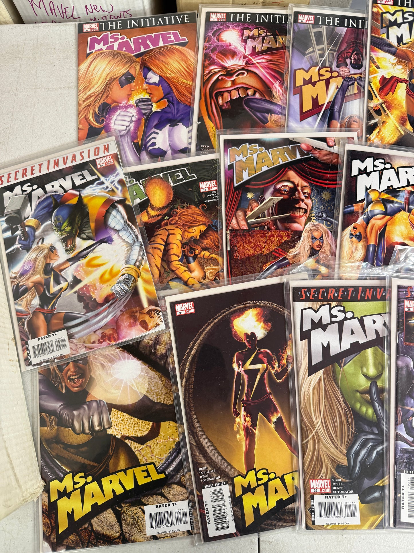 Greg Horn run Ms Marvel #14-29 consecutive 
16 issues