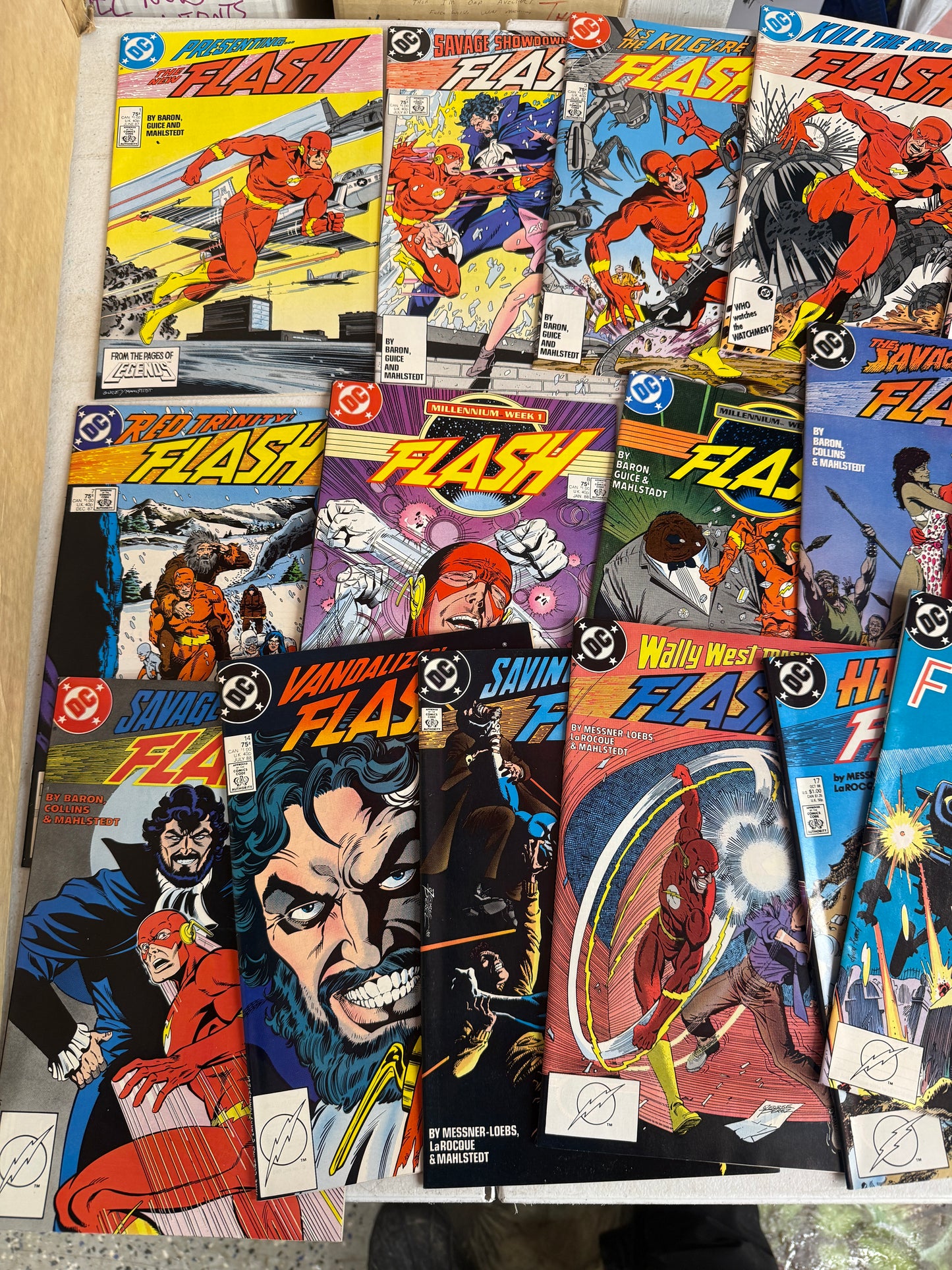 FLASH VOL2 #1-20, LOT OF 20. DC 1987-88. WALLY WEST FLASH!